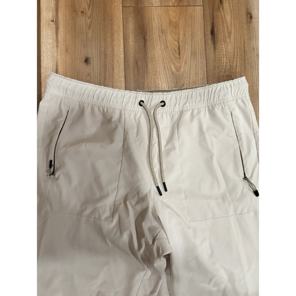 Motion Men's Joggers Large Light Beige Lightweight Pockets Drawstring Comfort - Picture 2 of 7